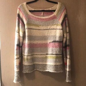 Free People multi-colored striped sweater